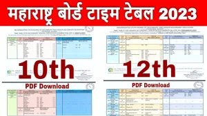 maharashtra board time table 2023