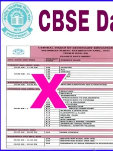CBSE board date sheet 2023 Pdf Download