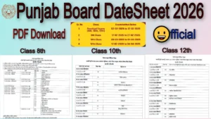 pseb datesheet 2026